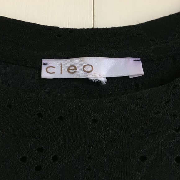 Gothic Black Eyelet Flutter Sleeve Twist Waist Tee - Picture 10 of 15